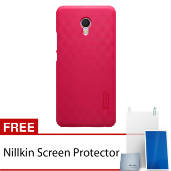 Nillkin Super Frosted Shield For Meizu MX 6 - Merah + Free Nillkin Screen Protector