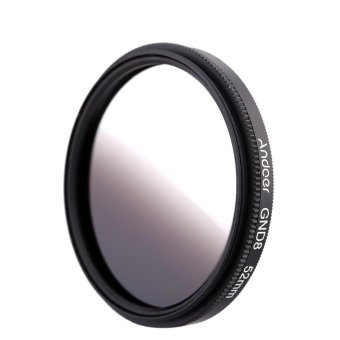 Andoer Circular Shape Graduated Neutral Density GND8 Graduated Gray Filter for Canon Nikon DSLR Camera