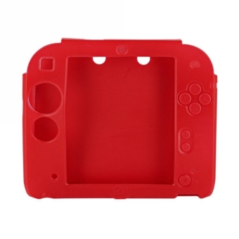 Moonar Five Colors Soft Silicone Skin Case Cover for Nintendo 2DS (Red)