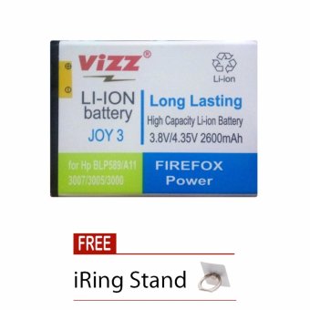 Vizz Battery for Oppo Joy 3 / BLP589 / A11 / 3007 / 3005 / 3000 - Double Power - 2600mAh + Free iRing Stand