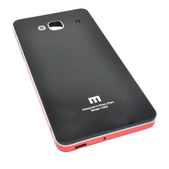 Hardcase Aluminium Tempered Glass Series For Xiaomi Redmi 2 Prime - Black Red