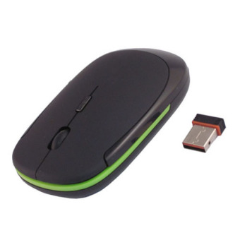 Wireless Mouse Optical with USB Dongle Receiver for Gaming Computer Laptop / PC Mac - Hitam