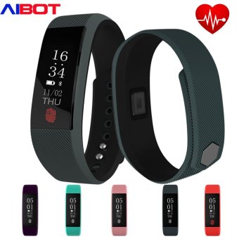 Aibot W808S 0.91'' Waterproof Bluetooth 4.0 Bracelet Smart Watch Heart Rate Fitness Wristband for Above Android 4.4 or IOS 7.0 - intl
