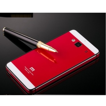 Hardcase Aluminium Tempered Glass Series For Xiaomi Redmi 2 Prime - Red