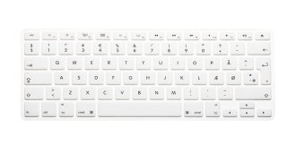 HRH Danish EU Silicone Keyboard Cover Skin for Apple Macbook Pro Retina MAC 13 15 17 Air 13 (White)