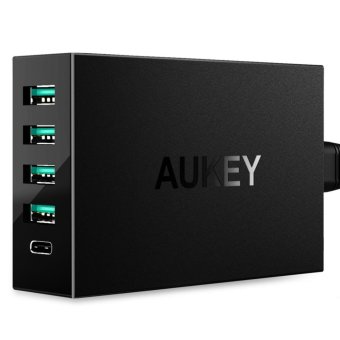 AUKEY, PA-Y5 AUKEY Amp USB Charger with USB C Port & 4 USB Ports