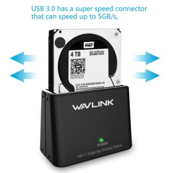 Wavlink USB 3.0 to SATA 2.5 3.5inch HDD/SSD Dock Station Plug and Play External Storage Enclosure with 12V UK Power Adapter - intl