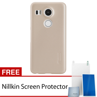 Nillkin LG Nexus 5X Super Frosted Shield Hard Case - Original - Gold + Gratis Nillkin Screen Protector