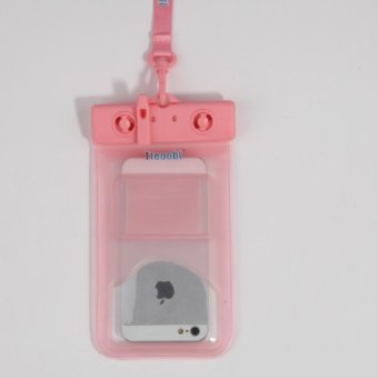 Lantoo 20 Meters PVC Waterproof Phone Case Underwater Phone Bag Pouch Dry for for phone(5.8-6.3inch)-Pink - intl