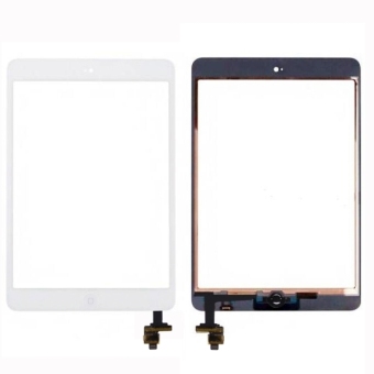 Touch Glass Digitizer Screen + IC Chip + Control Flex Assembly for iPad mini (White)