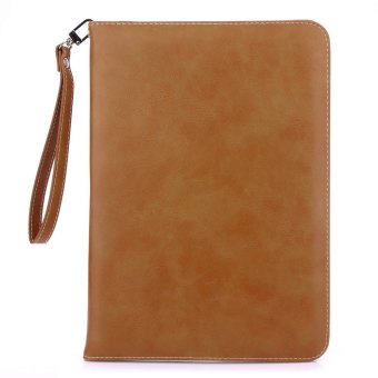 TimeZone Leather Card Holder Full Body Cover for iPad Air (Brown)