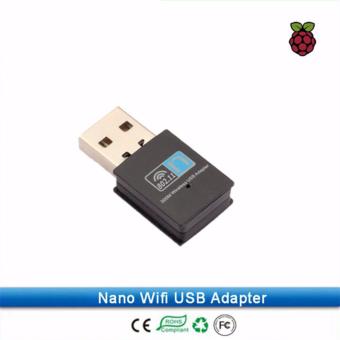 300Mbps 11n Wi-Fi USB Adapter, Nano Size Lets You Plug it and Forget it, Ideal for Raspberry Pi / Pi2, Supports Windows, Mac OS, Linux (Black) - intl