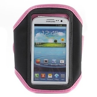 Blz Case Armband Neoprene Material for Samsung Galaxy S3/S4/S5 - ZE-AD006 - Merah muda