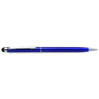 TimeZone 2 in 1 Rotatable Mini Capacitive Touch Pen Stylus Screen Built-in Ball-point for Meeting (Blue)
