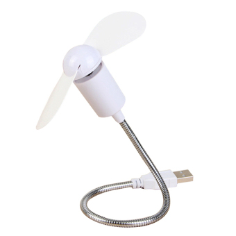 Bluelans Mini Flexible USB Cooling Fan Cooler for Laptop Desktop PC Computer White