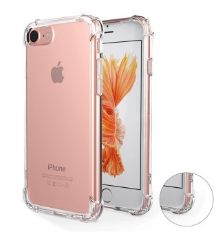 NingMao Crystal Clear Shock Absorption Technology Bumper Soft TPU Cover Case for iPhone 6/6s (Clear) - intl