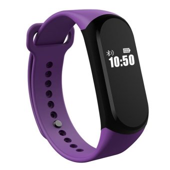 S&L A16 BLE 4.0 ADI Sensor Heart Rate Smart Bracelet with Alarm 30 Days Standby Time (Purple) - intl