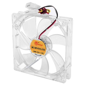 8cm Mini Quiet Clear Shell Colorful LED 4 Pin Connector Computer Desktop PC Case CPU Cooler Cooling Fan (Color:As First Picture) - intl