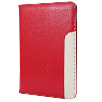 TimeZone Ultra Slim Leather Magnetic Smart Cover Case with Stand Function for iPad Air (Red)
