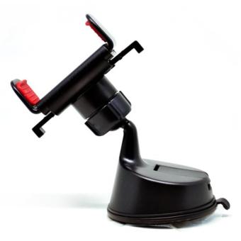 360 Rotation Car Suction Cup Mount Smartphone Holder - Black
