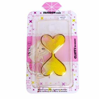 Fashion Case Glitter Love Casing for Samsung A710 - Yellow