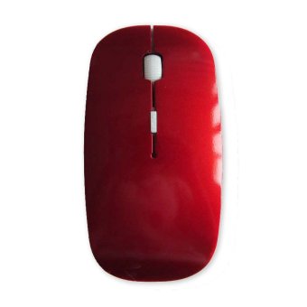 2.4 GHz Slim Wireless Optical Mouse Ultra Thin Mice (Red) - Intl