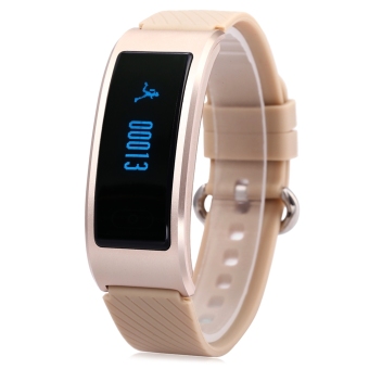 DF23 Heart Rate Monitor Smart Watch Wristband with Sleep Track Pedometer (Coffee) - intl