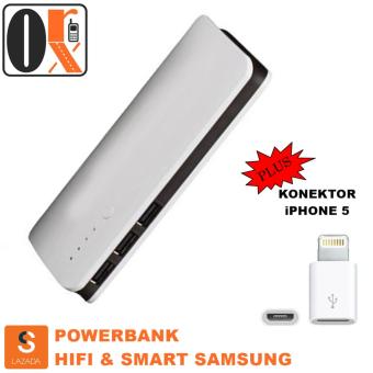 Powerbank Hifi And Smart Samsung Support All Type HP + Konektor iPhone 5