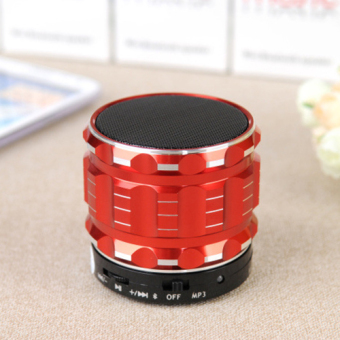 Metal Steel Wireless Portable Mini Bluetooth Speaker (Red) - intl