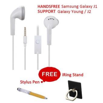 Headphone Stereo Super Bass Handsfree for Samsung Galaxy J1 / J2 / Young Gratis Stylus + iRing