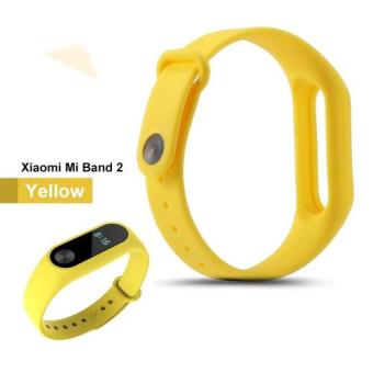 Lantoo Replace Strap for Xiaomi Mi Band 2 Version MiBand 2 Silicone Wristbands for Mi Band 2 Smart Bracelet (No Tracker) (Yellow) - intl
