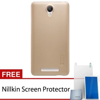 Nillkin untuk Xiaomi Redmi Note 2 Super Frosted Shield Hard Case Original - Emas + Gratis Anti Gores