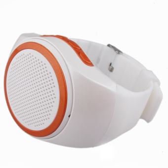 B20 Bluetooth Music Smart Watch Portable Mini Watch + EDR Wireless Speaker TF Card FM Audio Radio Speakers (White)