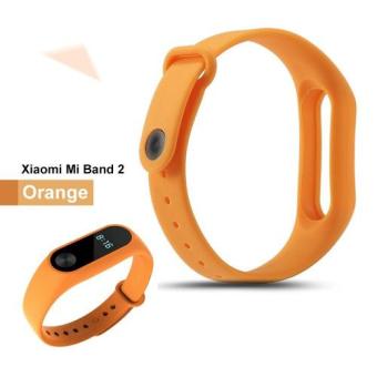 Lantoo Replace Strap for Xiaomi Mi Band 2 Version MiBand 2 Silicone Wristbands for Mi Band 2 Smart Bracelet (No Tracker) (Orange) - intl