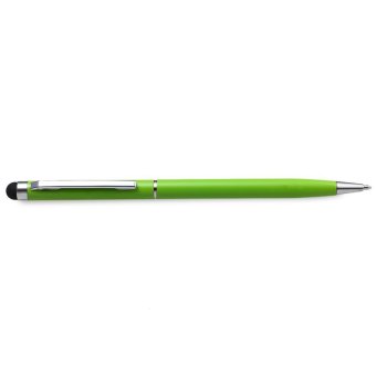 TimeZone 2 in 1 Rotatable Mini Capacitive Touch Pen Stylus Screen Built-in Ball-point for Meeting (Green)