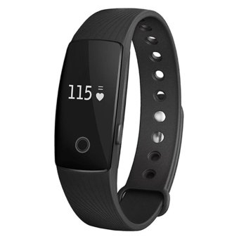 ID107 Smart Bracelet Wristband with Heart Rate Monitor (Black) - intl