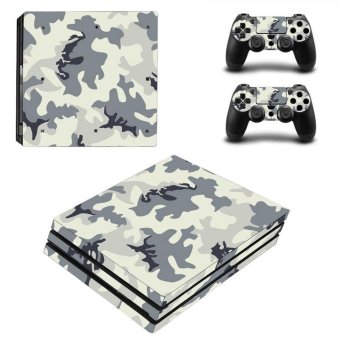 Camouflage Series Vinyl Game Protective Skin Sticker For Playstation 4 Pro Decal Cover Sticker For PS4 Pro Console +2 Controller ZY-PS4P-0018 - intl