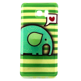 For Samsung Galaxy Note 5 Case Moonmini Bling Shiny Ultra-thin Soft TPU Back Case - Cartoon Elephant - intl