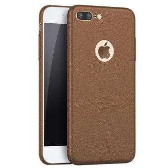 NingMao Smoothly Rock Sand Matte Shield Hard Cover Skin Shockproof Ultra Thin Slim Full Body Protective Scratch Resistant Slip Case for iPhone 7 Plus (Frosted Brown) - intl