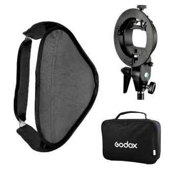 moob Godox Foldable Universal Softbox with S Style Speedlite Bracket (Black) - Intl - Intl