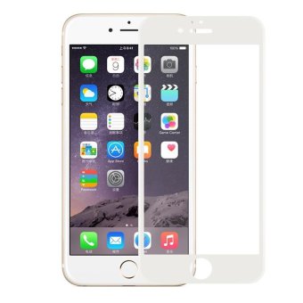 HAT PRINCE 0.3mm 3D Curved Anti-blue-ray Tempered Glass Film for iPhone 6s/6 with Carbon Fiber Soft Edge - White - intl