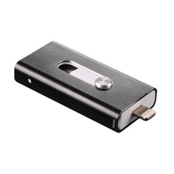 Metal 16GB i-Flash Drive Lightning OTG USB Flash Drive for iPhone 5/5s/5c/6/6 Plus/iPad/Macbook (Black)