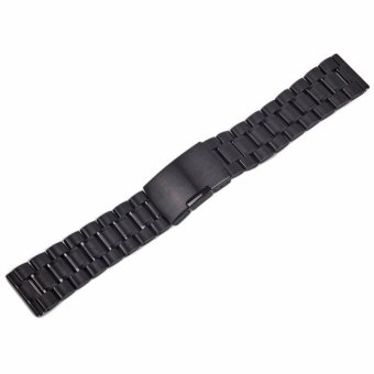 LALANG Stainless Steel Watchband Bracelet Watch Strap for Smart Watch 1# (Black)