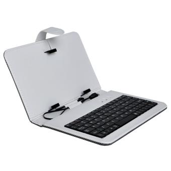 Moonar Micro USB Keyboard PU Leather Stand Case Cover For 7\" inch Android Tablet PC (White)