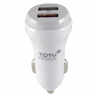 Totu Design Charger Mobil - Car Charger 2-port USB Qualcomm Quick Charger 3.0A White