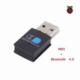 150Mbps 2 In 1 WIFI+Bluetooth 4.0 Wifi Dongle Nano Wireless USB Adapter for Raspberry PI(Black) - intl