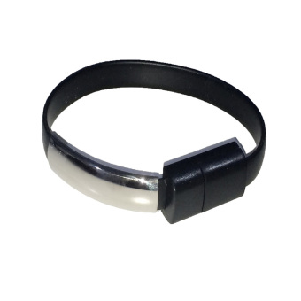 Cantiq Micro USB To USB Cable Bracelet Charger Data Sync Cord For Smartphone/Cable Data Gelang Micro For Smartphone - Hitam