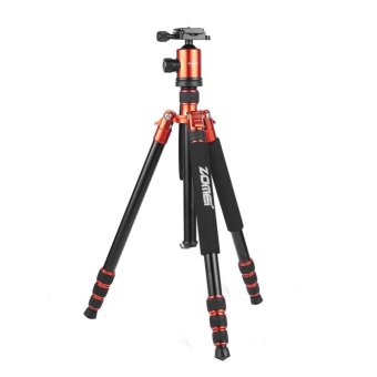 Zomei Z888C Professional Portable Carbon Fiber Tripod & Ball Head Compact Travel for All Canon Sony Nikon DSLR Camera （Orange） - intl