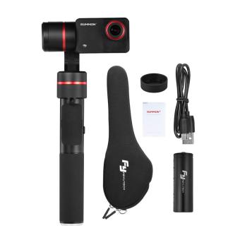 Feiyu SUMMON+ Stabilized Handheld Action Camera Integrated with 3-Axis Brushless Gimbal 4K 25FPS 16 Mega Pixels 2.0\" HD Display with LED Fill Light Anti-shake One Tap for Panoramic Shooting - intl