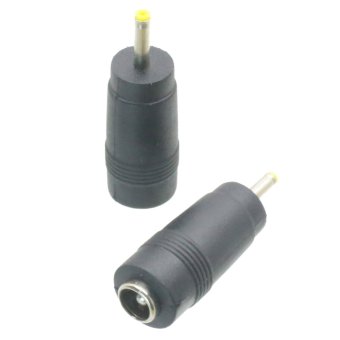 Fliegend 2pcs DC Power 2.5 x 0.7mm Male Plug to 5.5x2.1mm Female Jack Adapter Connector (Black)